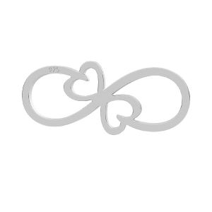 Infinity sign with heart pendant, LK-0808 - 0,50