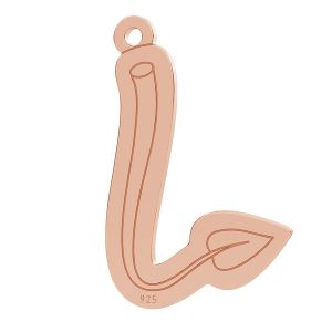 Twig letter L pendant, LK-0833 - 0,50 Twig letter L pendant, LK-0833 - 0,50