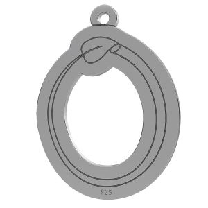 Twig letter O pendant, LK-0836 - 0,50 Twig letter O pendant, LK-0836 - 0,50