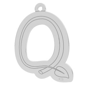 Twig letter Q pendant, LK-0838 - 0,50 Twig letter Q pendant, LK-0838 - 0,50