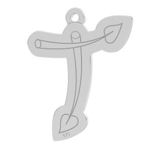 Twig letter T pendant, LK-0841 - 0,50 Twig letter T pendant, LK-0841 - 0,50