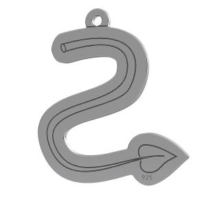 Twig letter Z pendant, LK-0847 - 0,50 Twig letter Z pendant, LK-0847 - 0,50