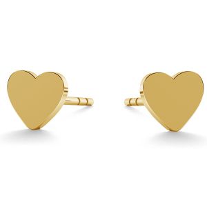 Heart earrings gold 14K LKZ-00932 KLS - 0,30 mm
