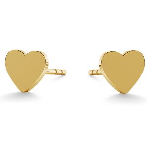 Heart earrings gold 14K LKZ-00932 KLS - 0,30 mm