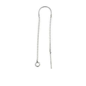 Cable box chain earring (base) - KŁA-34 46 mm
