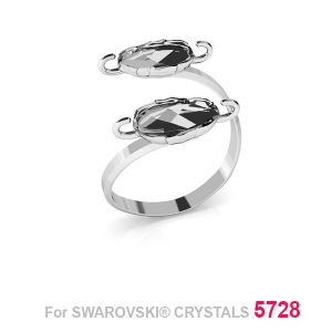 Double Ring Swarovski Scarab 12mm S-RING 015 (5728 MM 12)