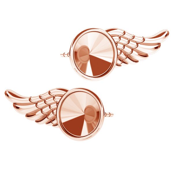 Wing earrings for Rivoli 6mm ODL-00266 L+R (1122 SS 29)