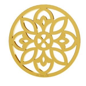 Gold rosette pendant, AU 585 14K, LKZ-00619 - 0,30