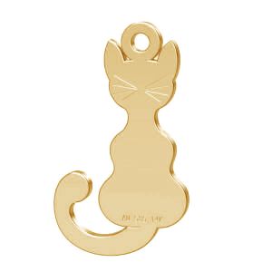 Cat pendant, AU 585 14K, LKZ-00345 - 0,30