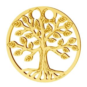 Tree of life pendant, gold 14K, LKZ-00450 - 0,30