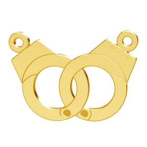 Handcuffs pendant, gold 14K, LKZ-00484 - 0,30