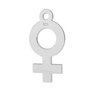 Woman symbol pendant, silver 925, LK-1308 - 0,50