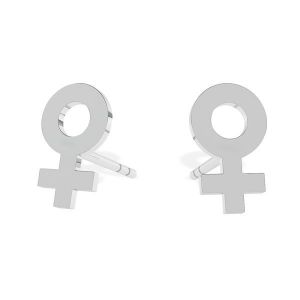 Woman symbol earrings, sterling silver 925, LK-1310 - 0,50 - KLS