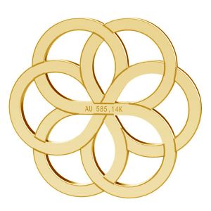 gold dog pawt pendant, gold 14K, LKZ-00365 - 0,30