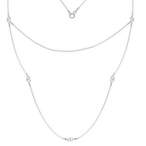 Base for necklaces, sterling silver 925, S-CHAIN 17 (A 030)
