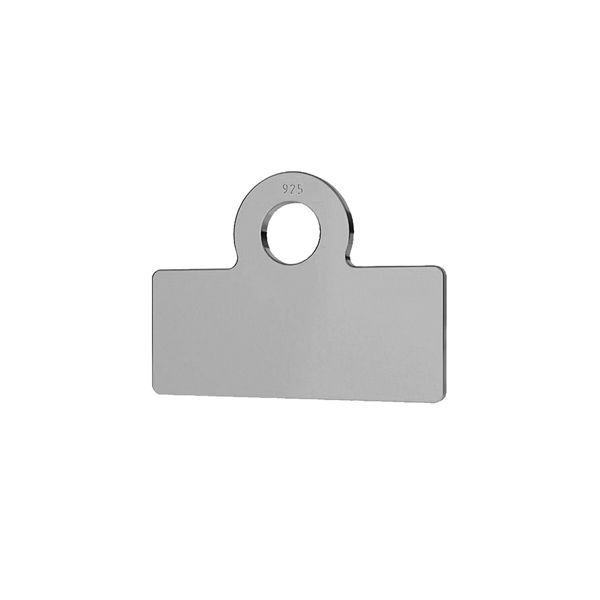 Rectangle end cap, sterling silver 925, LK-1327 - 0,50