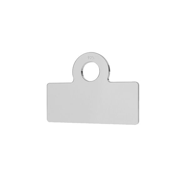 Rectangle end cap, sterling silver 925, LK-1327 - 0,50