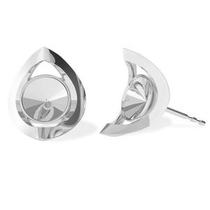 Round earring base Swarovski, sterling silver 925, ODL-00360 KLS (1122 SS 29)