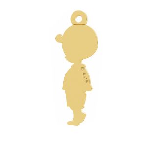Boy gold pendant, AU 585 14K, LKZ-01284 - 0,30