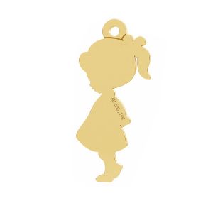 Girl gold pendant, AU 585 14K, LKZ-01283 - 0,30