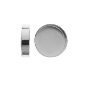 Round bowl resin base*sterling silver 925*KTP 14 mm
