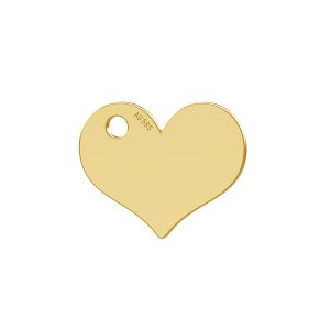 Heart tag pendant gold 14K LKZ-00573 - 0,30