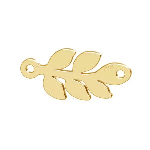 Monstera leaf, pendant gold 14K, LKZ-00809 - 0,30