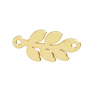 Monstera leaf, pendant gold 14K, LKZ-00809 - 0,30