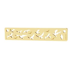 Birds pendant connector gold 14K, LKZ-00457 - 0,30