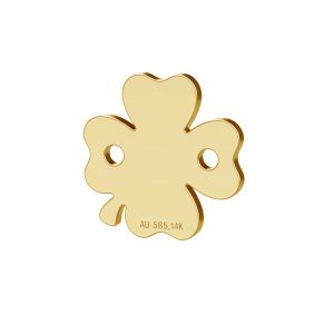 Birds pendant connector gold 14K, LKZ-00943 - 0,30