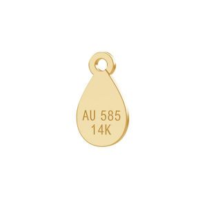 Tear gold 14K pendant ending, LKZ-00127 - 0,30