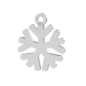 Snowflake pendant, sterling silver, LK-1533 - 0,50
