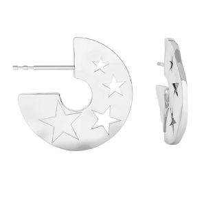 Starfish earring, sterling silver 925, ODL-00354 KLS