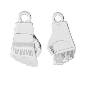 MMA gloves pendant, sterling silver, ODL-00473