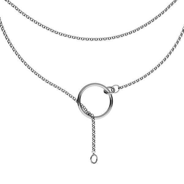 Necklace base, sterling silver 925, S-CHAIN 30 (ROLO 025)