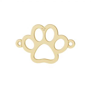 Gold dog paw pendant, gold 14K, LKZ-00366 - 0,30