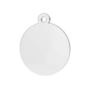 Round pendant tag, sterling silver, LKM-2002