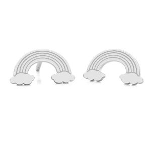 Rainbow earrings, sterling silver 925, LK-2261 KLS - 0,50