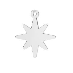 Star pendant, sterling silver, LKM-2252 - 0,50