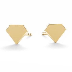 Triangle earrings gold 14K LKZ-00935 KLS - 0,30 mm