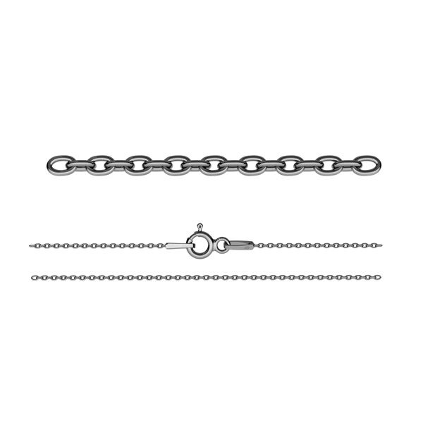 A 030 (45 cm), anchor chain for celebrity necklace, sterling silver