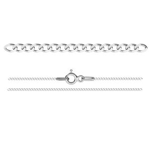PDS  35 (45 cm), curb chain 1,1 mm, sterling silver 925