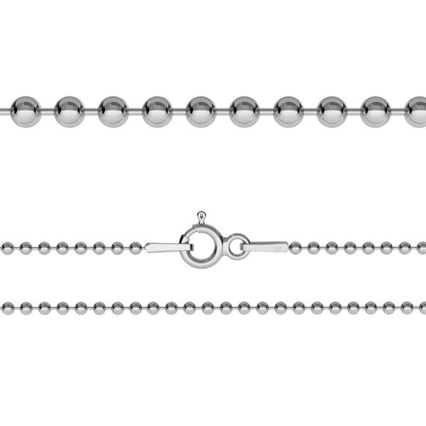Ball chain 1,5 mm*sterling silver 925*CPL 1,5 (45 cm)