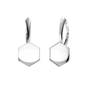 Openwork earrings setting for Hexagon*sterling silver 925*OKSV 4683 10MM BA SET-01