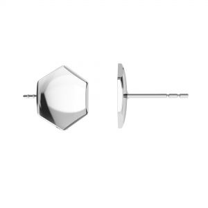 Earrings setting for Hexagon*sterling silver 925*OKSV 4683 10MM KLS