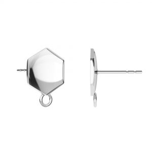 Earrings setting for Hexagon*sterling silver 925*OKSV 4683 10MM KLS CON1