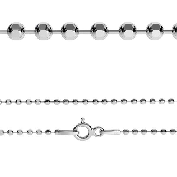 CPLD 1,0 (45-60 cm), sterling silver chain ball 1,0 mm