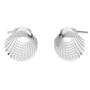 Shell earrings, silver 925, ODL-00664 KLS