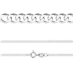 PD  50 (40-60 cm), Curb chain 0,2 cm, sterling silver 925