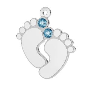 Baby Feets with Swarovski Crystals*sterling silver 925*LK-0481 - 05 ver.2